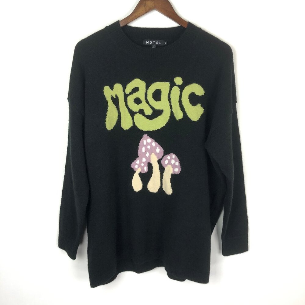 MOTEL Brand MAGIC Sweater Mushrooms Fairycore Women's Size S Very Oversized